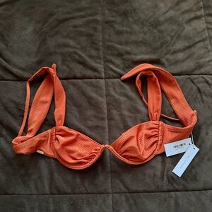 Bydee Ribbed Bikini in Burnt Orange